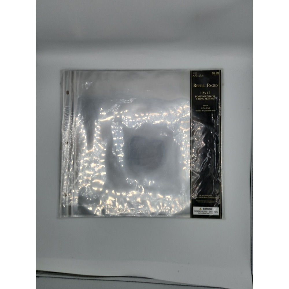 The Paper Studio 12x12 Postbound or 3-Ring Scrapbook Album 20 Refill Pages 2014